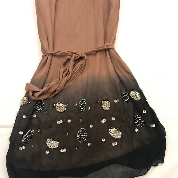 Bar III NWT Ombre Mini Dress with Bead Detailing - Picture 3 of 7